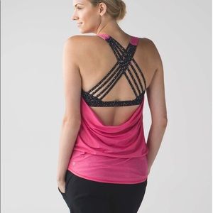 Pink & Black Lululemon Wild Tank